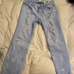 Zara boyfriend cut ripped jeans
